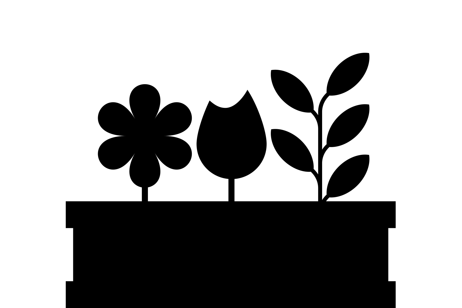 Graphic of potted plants