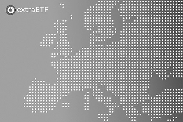 Grafik mit einer stilisierten Karte von Europa.